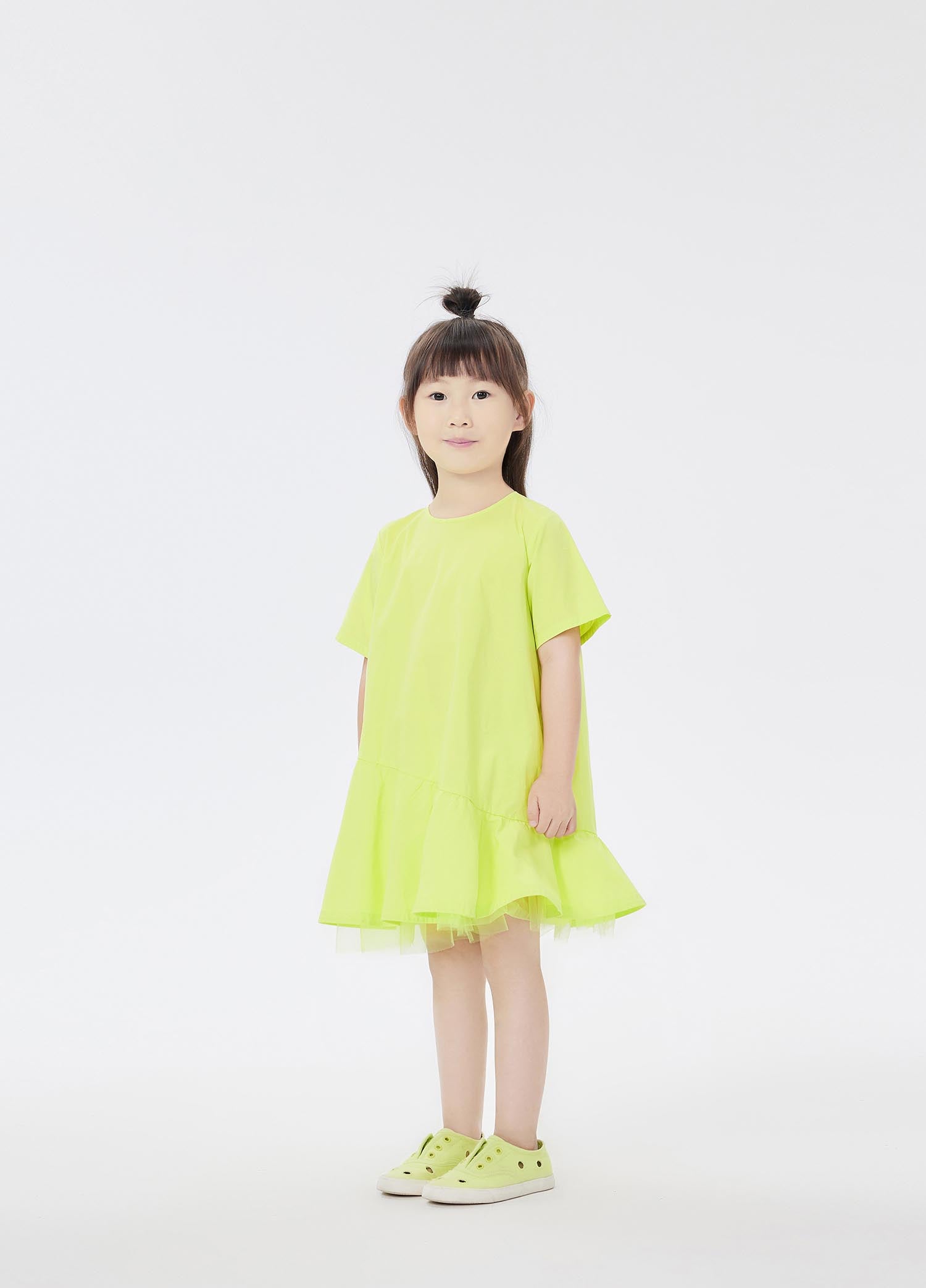 Dress / jnby by JNBY Solid Patchwork Short Sleeve Dress