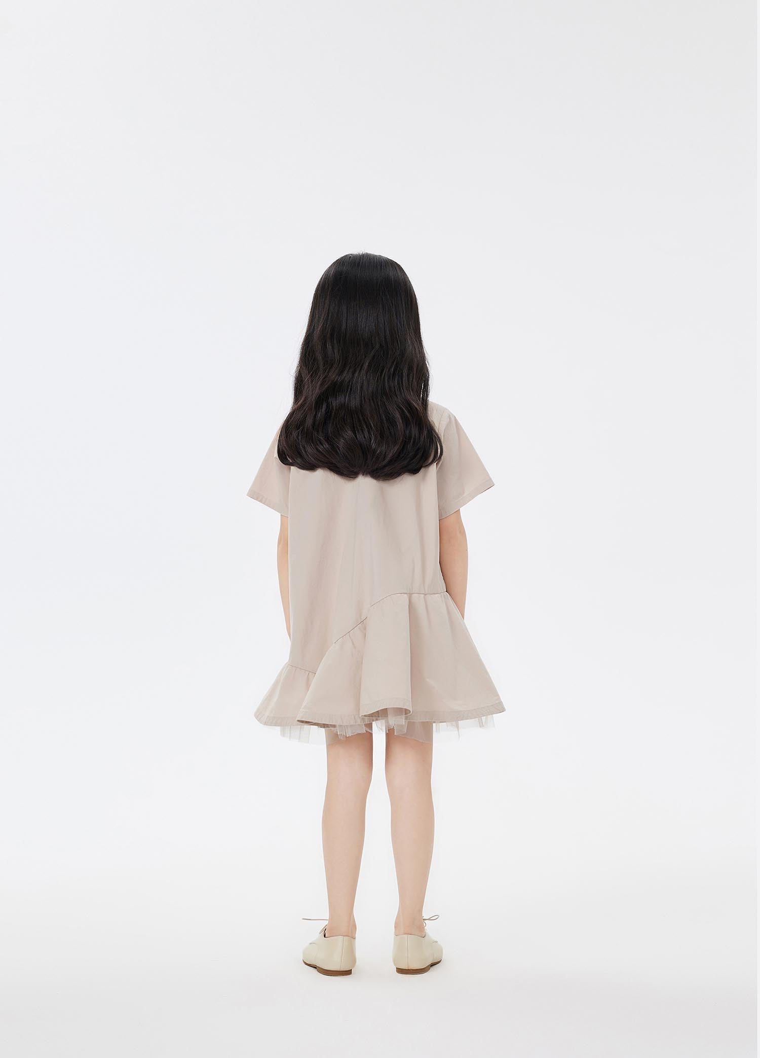 Dress / jnby by JNBY Solid Patchwork Short Sleeve Dress