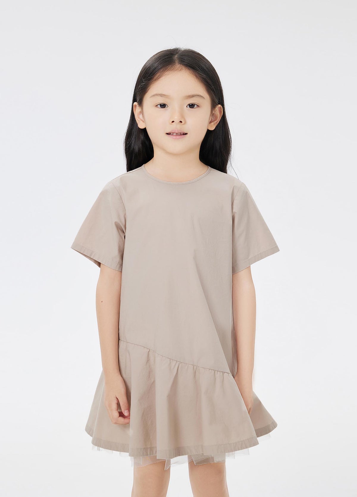 Dress / jnby by JNBY Solid Patchwork Short Sleeve Dress