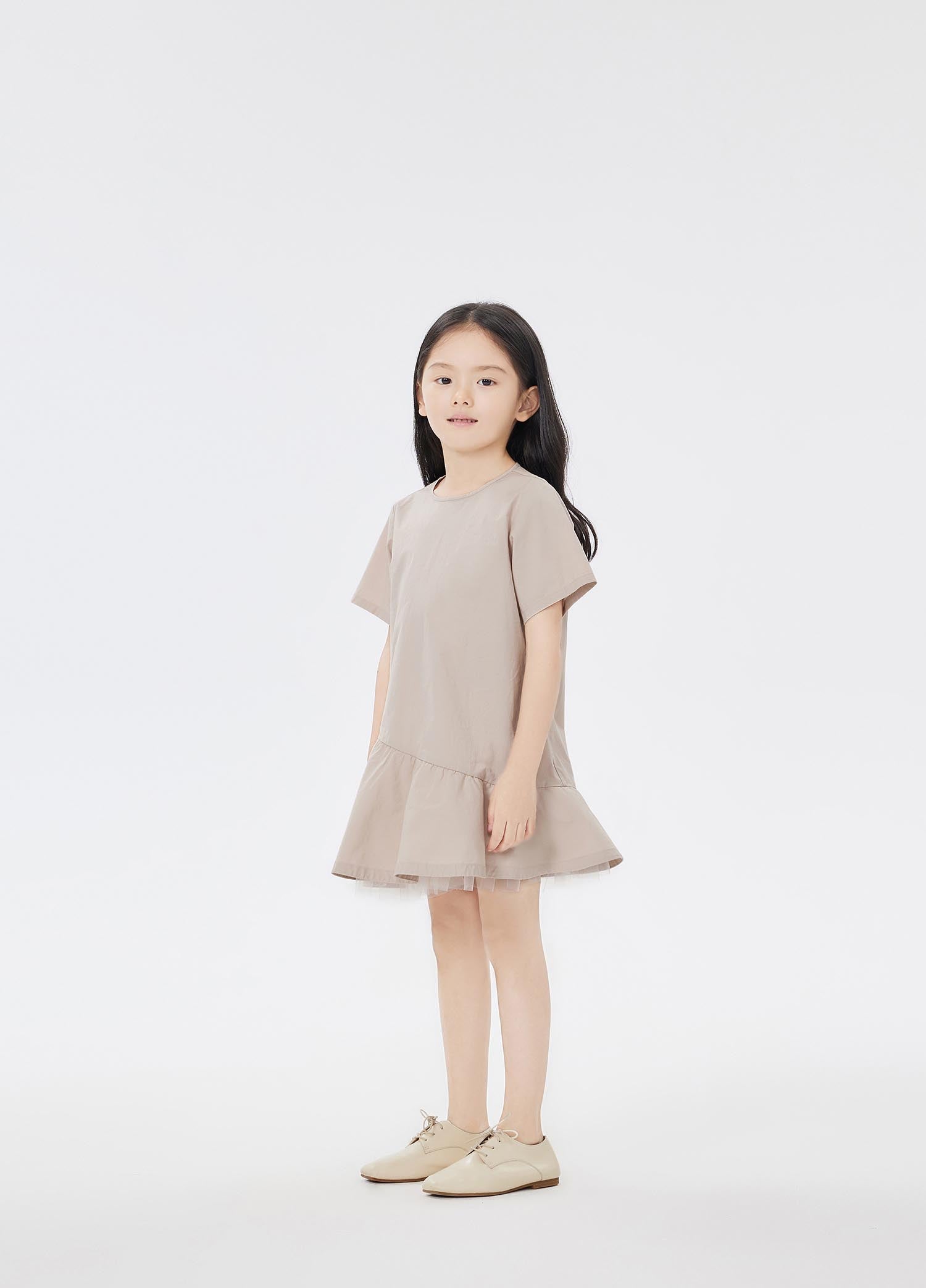 Dress / jnby by JNBY Solid Patchwork Short Sleeve Dress