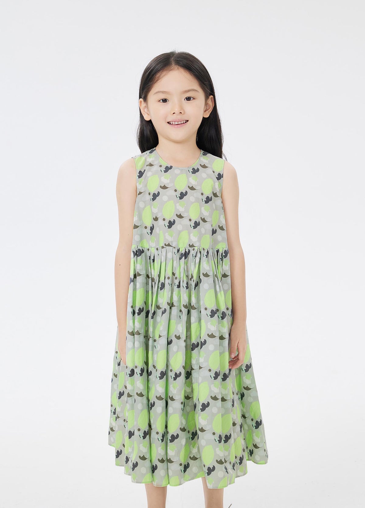 Dress / jnby by JNBY Floral Print A-Line Sleeveless Dress