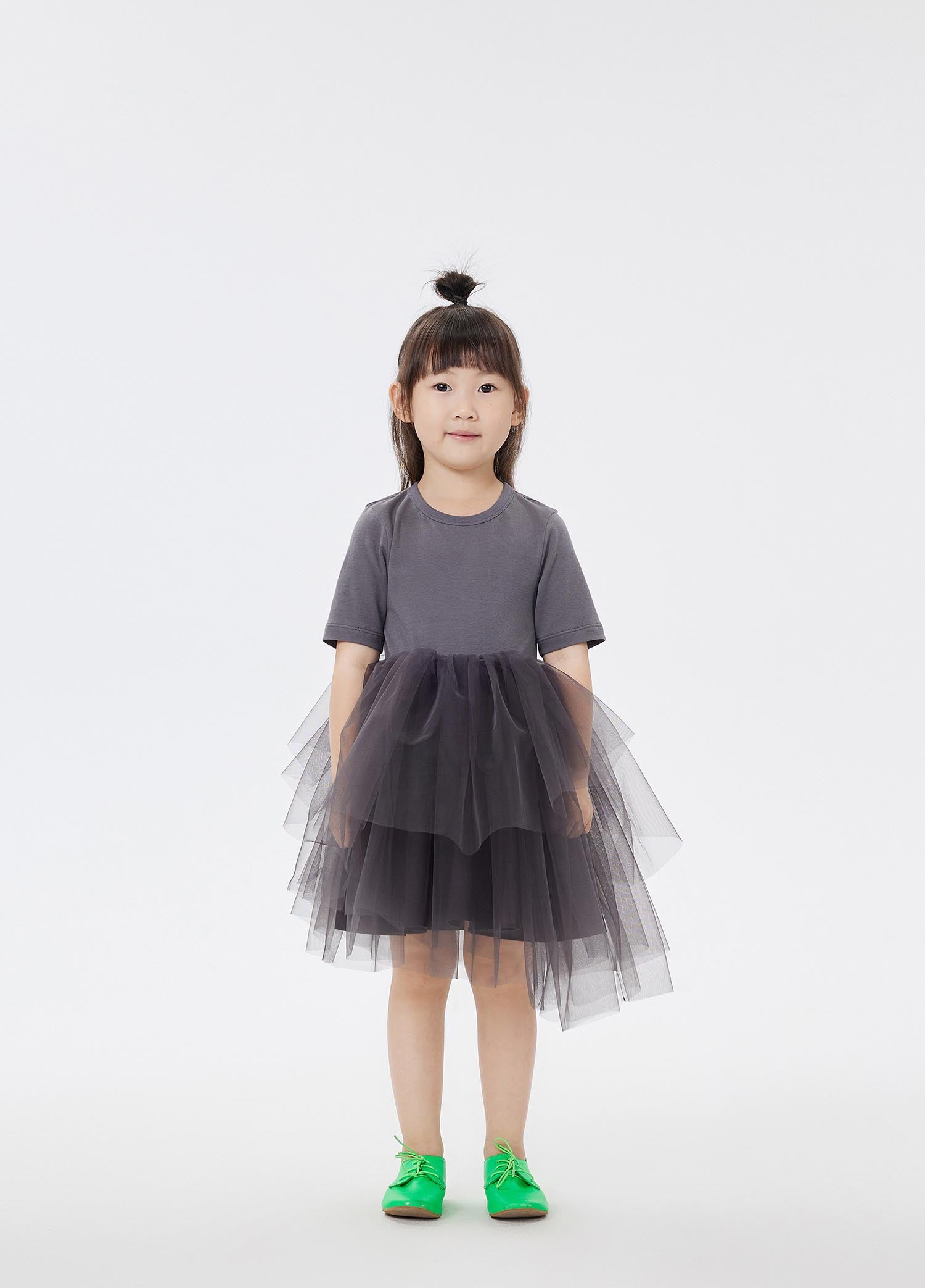 Dresses / jnby by JNBY Patchwork Asymmetric Short Sleeve Gauze Dress