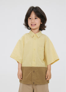 Shirt / jnby by JNBY Cotton Color-contrast Patchwork Short Sleeve  Shirt(100% cotton)