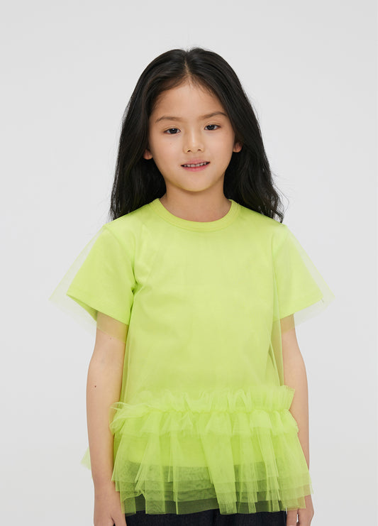 T-Shirt / jnby by JNBY Mesh Stacked Short-Sleeved Girls' T-Shirt