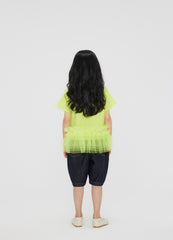 T-Shirt / jnby by JNBY Mesh Stacked Short-Sleeved Girls' T-Shirt