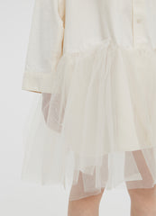 Dress / jnby by JNBY Cotton Long-sleeve Mesh Dress