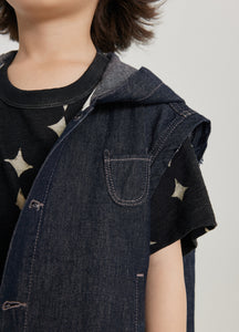Jacket / jnby by JNBY Hooded Denim Vest Jackets (100% cotton)