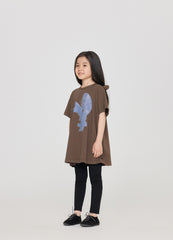 Dress / jnby by JNBY Round Neck Loose Fit Short Sleeve Girls' Dress
