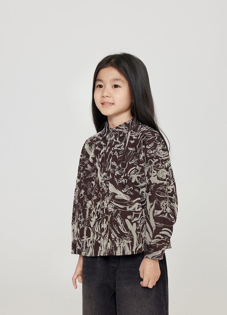 Shirt / jnby by JNBY Relaxed Long-sleeved Print Shirt