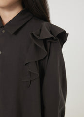 Dress / jnby by JNBY Cotton Long-sleeve Mesh Dress