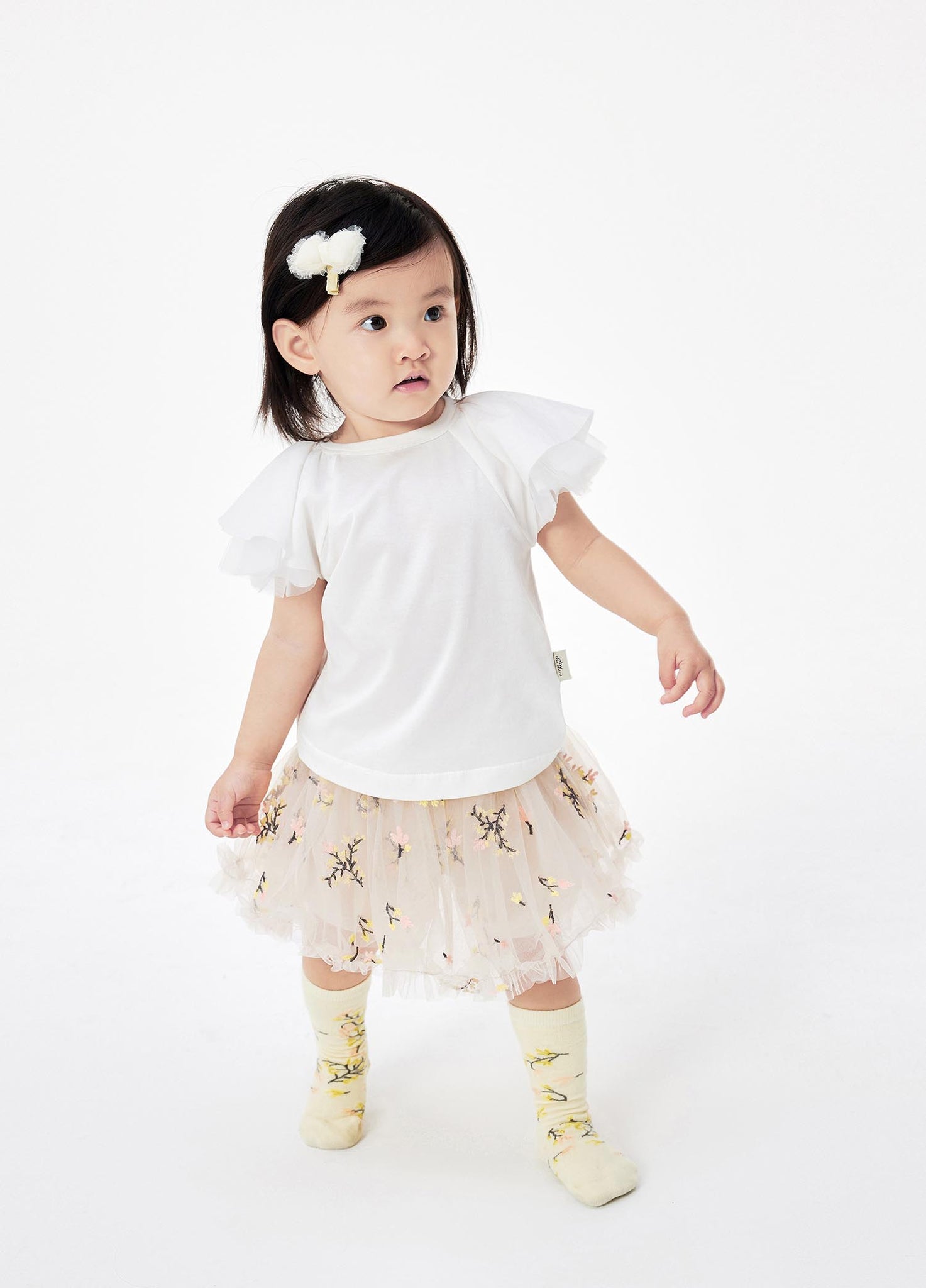 Skirts / jnby for mini Floral Print Gauze Skirt