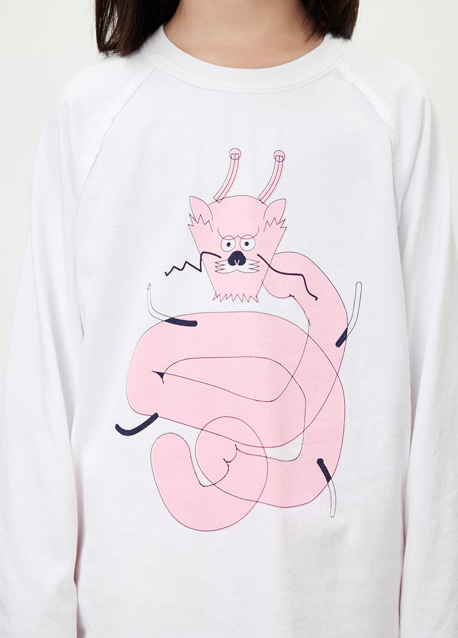 T-shirt / jnby by JNBY Dragon Print Long Sleeve T-shirt