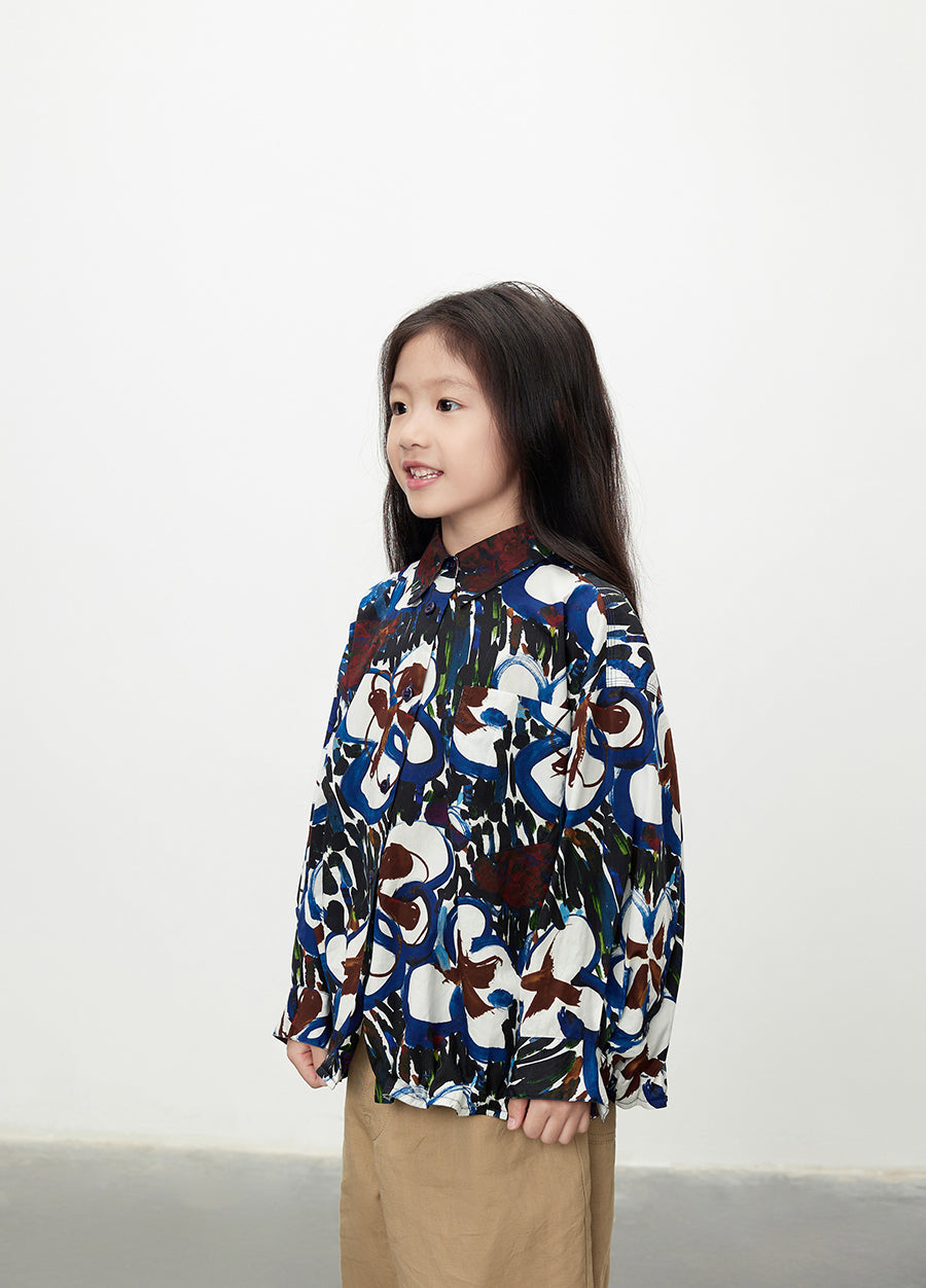 Shirt /  jnby by JNBY Oversized Floral Prints Cotton Shirt