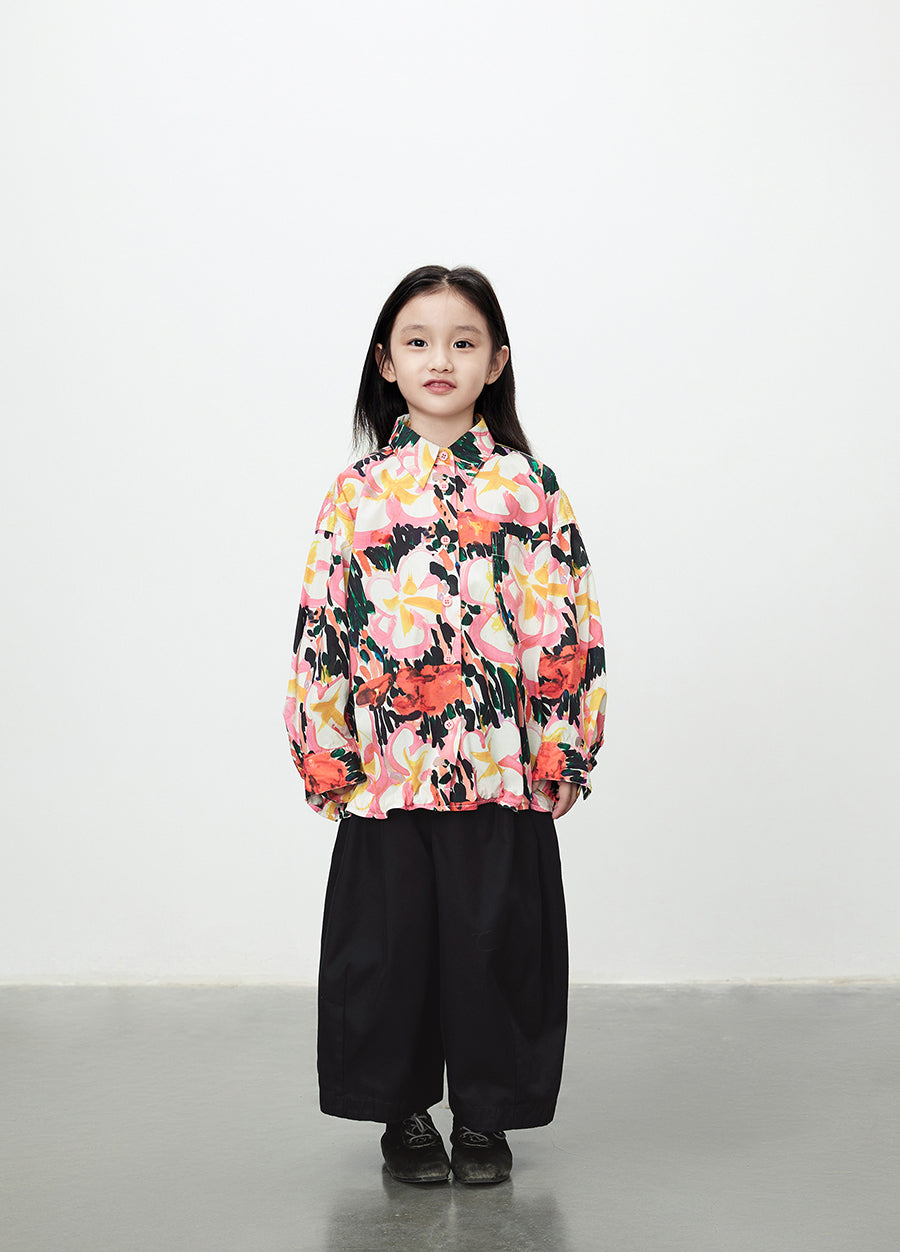 Shirt /  jnby by JNBY Oversized Floral Prints Cotton Shirt