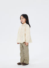 Shirt/jnby by JNBY Oversize Wrinkled Embroidery Long-sleeved Shirt