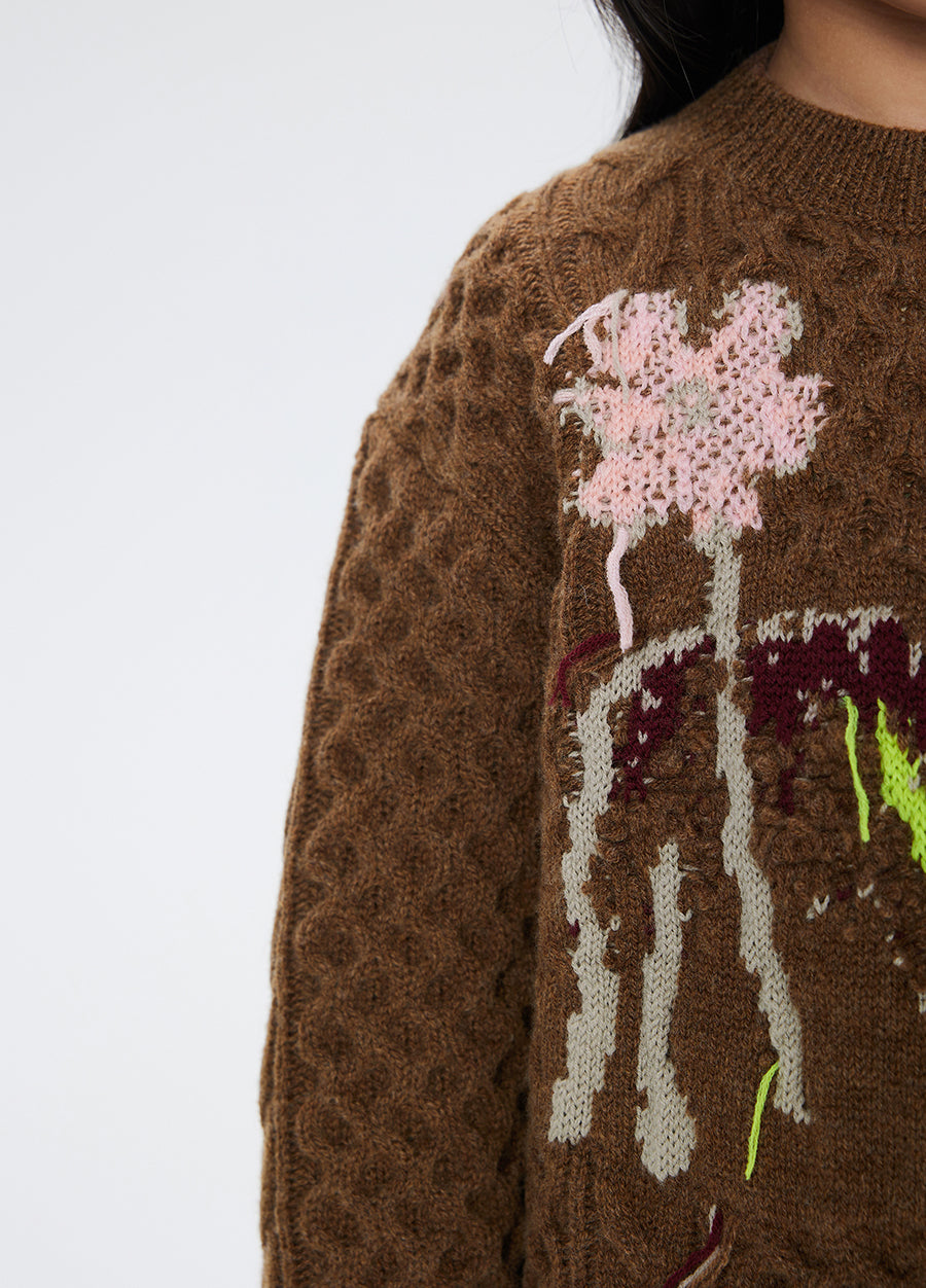 Sweater / jnby by JNBY Floral-pattern Oversize Jumper