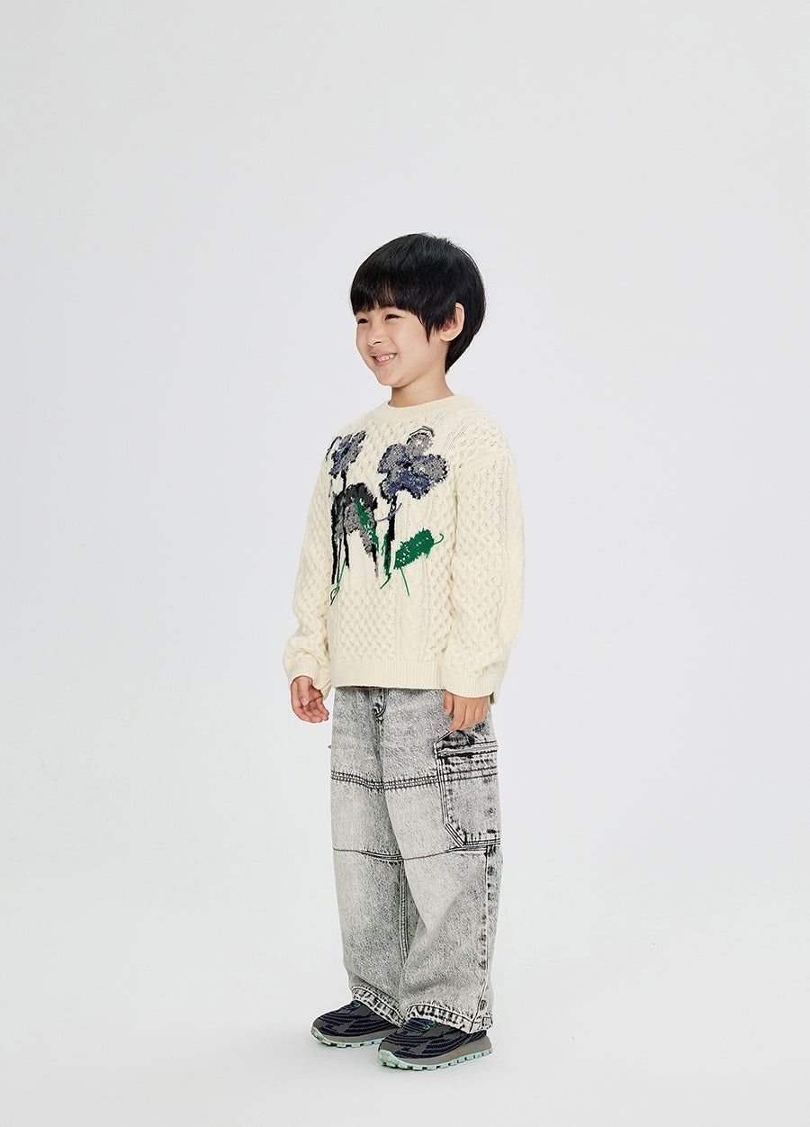 Sweater / jnby by JNBY Floral-pattern Oversize Jumper