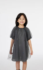 Dress / jnby by JNBY Pleated A-Line Mesh Dress