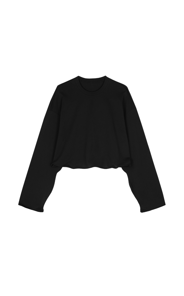 Sweatshirt / JNBY Twist-Knot Oversized Cotton Sweatshirt