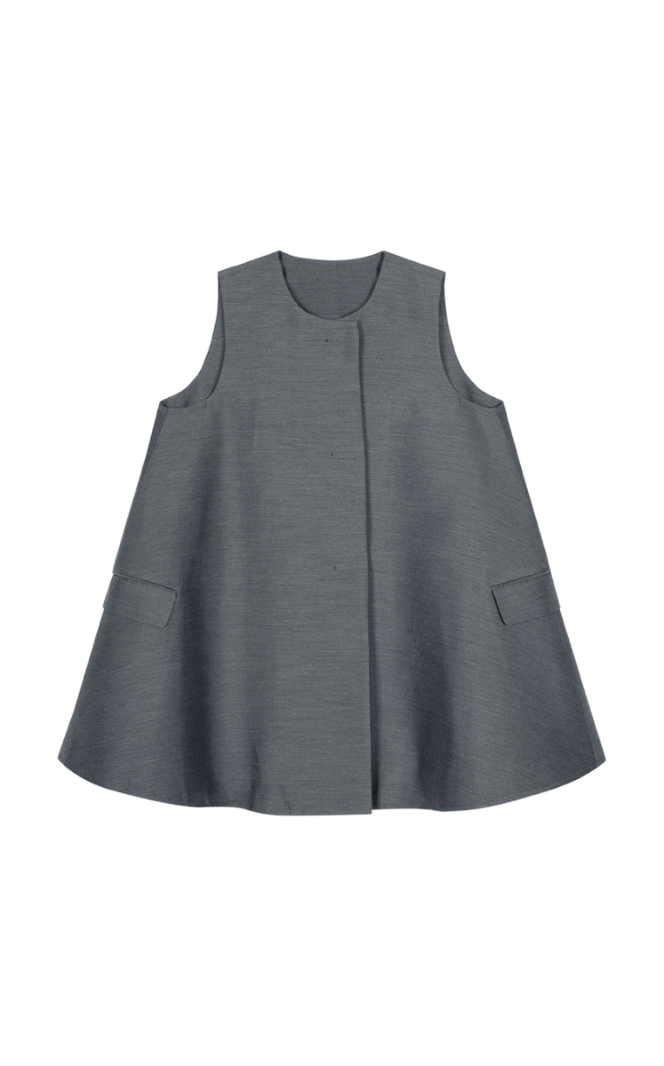 Dress / JNBY Sleeveless Wool-Silk A-Line Dress