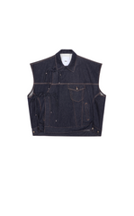 Vest  JNBY Chinese Knot Oversized Denim Vest