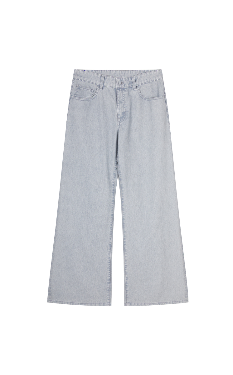 Pants / JNBY Velvet-Wash Wide-Leg Denim Pants