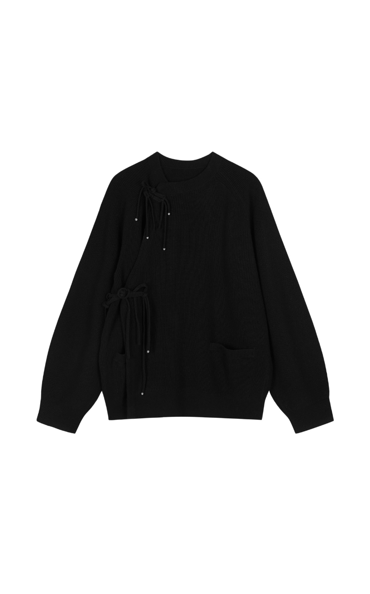 Sweater / JNBY Raglan-Sleeve Cardigan with Chinese Button Closure