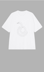 T-shirt / JNBY Cotton-Hemp Relaxed Fit Snake Graphic T-Shirt