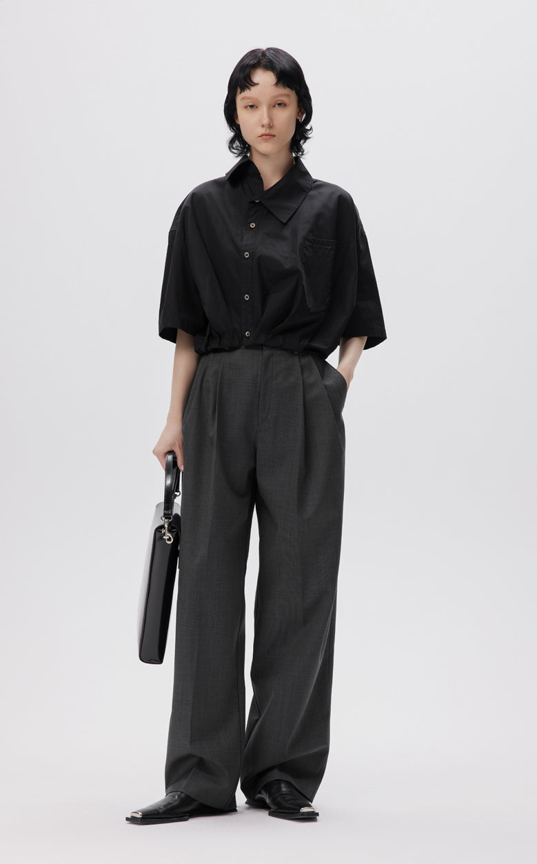 Pants / JNBY  All-match Classic High-waist Straight-leg Loose Fit Pants