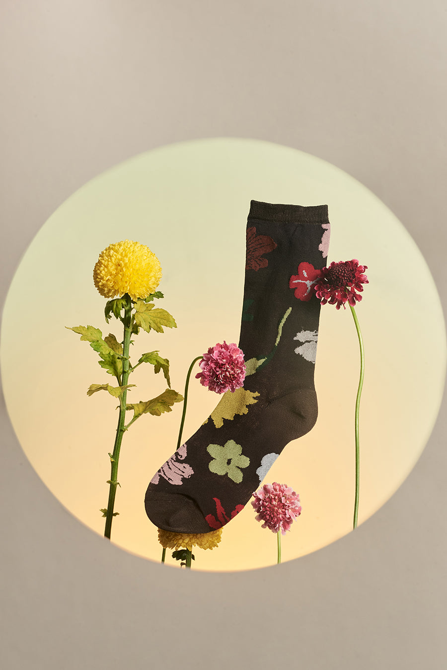 Socks / JNBY Floral Prints Mid-calf Socks