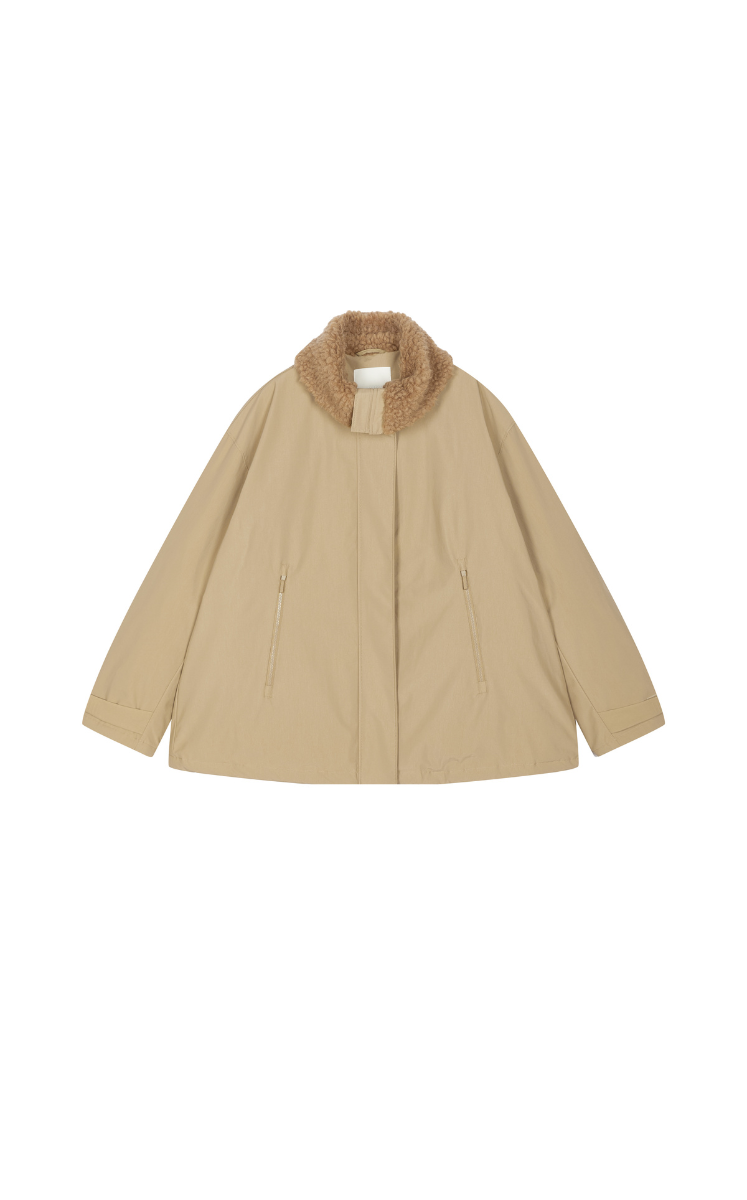 Down Coat / JNBY Oversized Faux-Fur Collar Down Coat