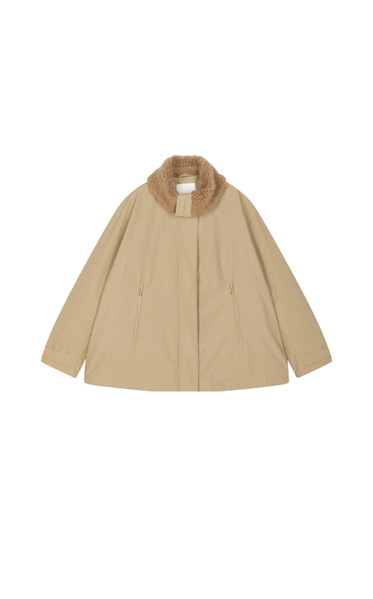 Down Coat / JNBY Oversized Faux-Fur Collar Down Coat