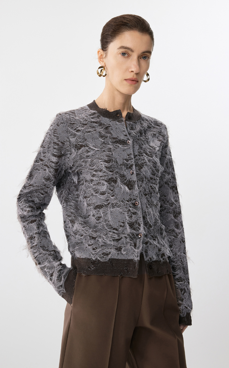 Sweater / JNBY Textured Open-Front Cardigan