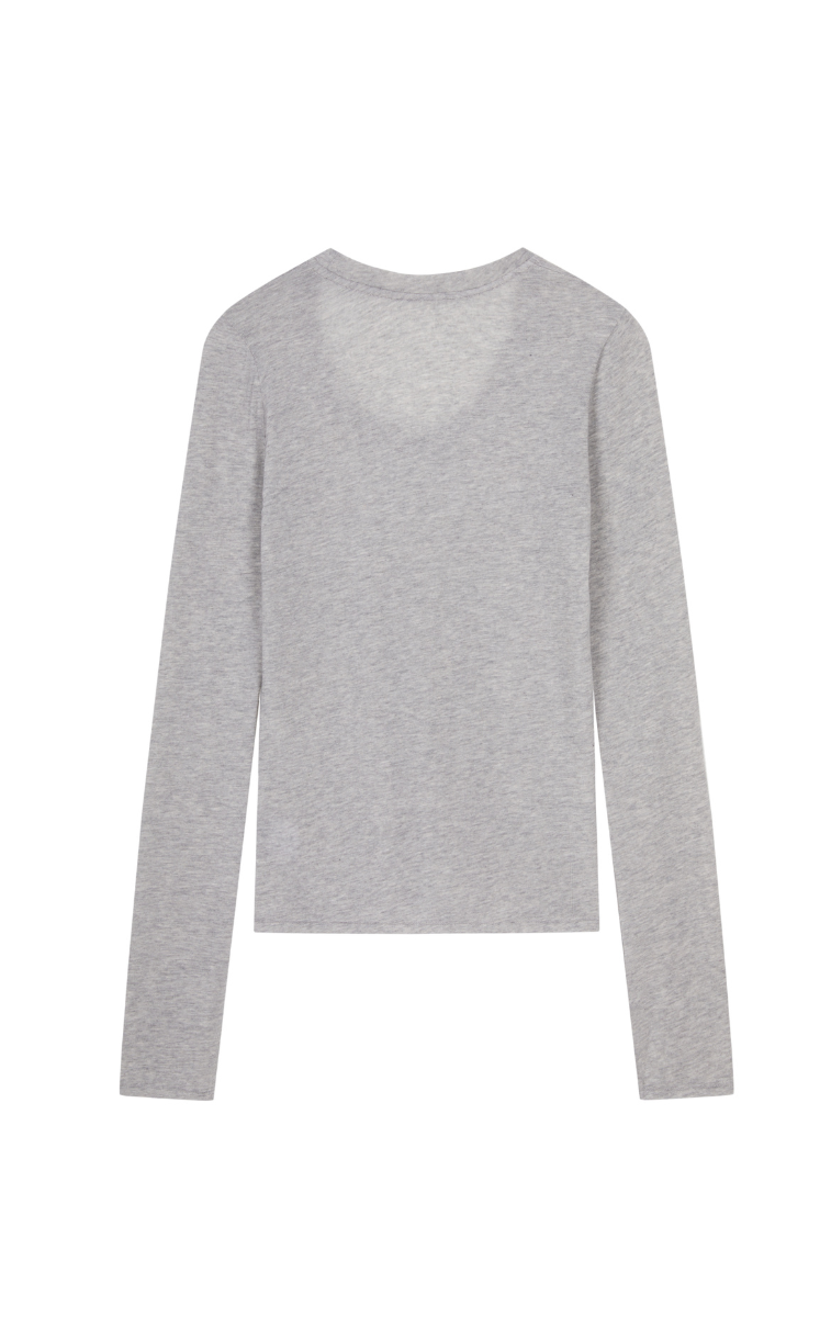 T-shirt / JNBY Tencel-Cashmere Slim Fit Long Sleeve T-Shirt