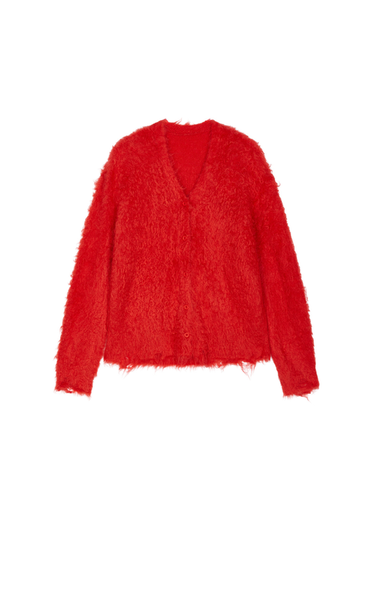 Sweater / JNBY V-neck Mohair-Blend Short Cardigan