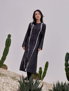 test[Seiko Series/Zhou Xun Same Style] Dress | Seiko Rubbing Silk Dress LESS24 Summer New 2O4G13070