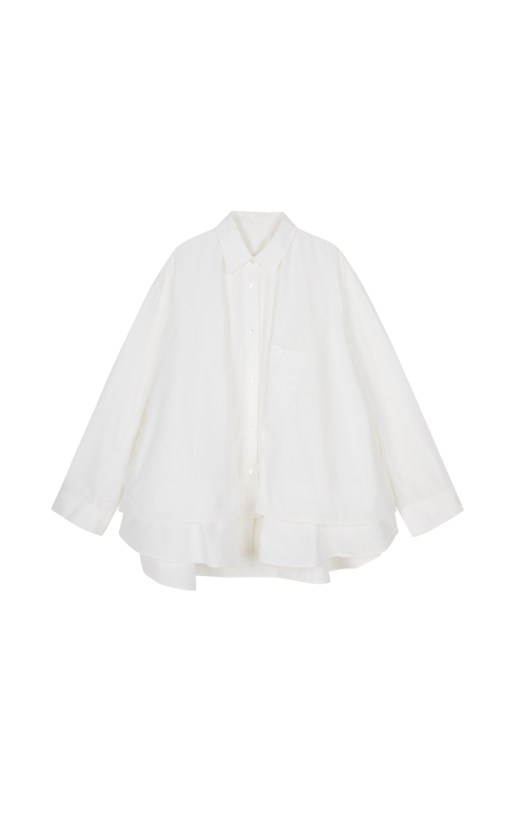 Shirt/JNBY Drawstring Oversized Cotton Poplin Shirt