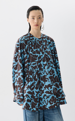 Coat / JNBY Oversized Peony Print Cotton Jacket