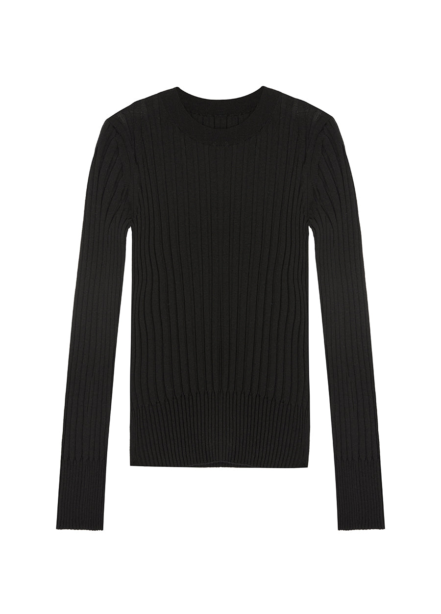 Sweater / JNBY Slim Fit Crewneck Wool Pullover Sweater