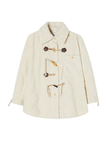 Coat / JNBY Oversized Wool-blend Acrylic Lapel Collar Jacket