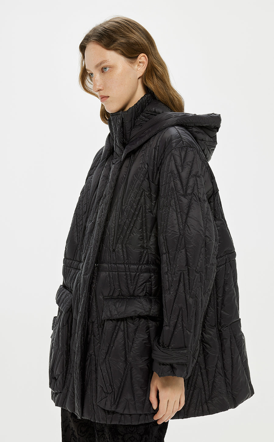 Coat / JNBY Loose Fit Hooded Puffer