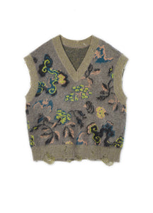 Vest / JNBY Oversized Mohair-blend Wool V-neck Vest