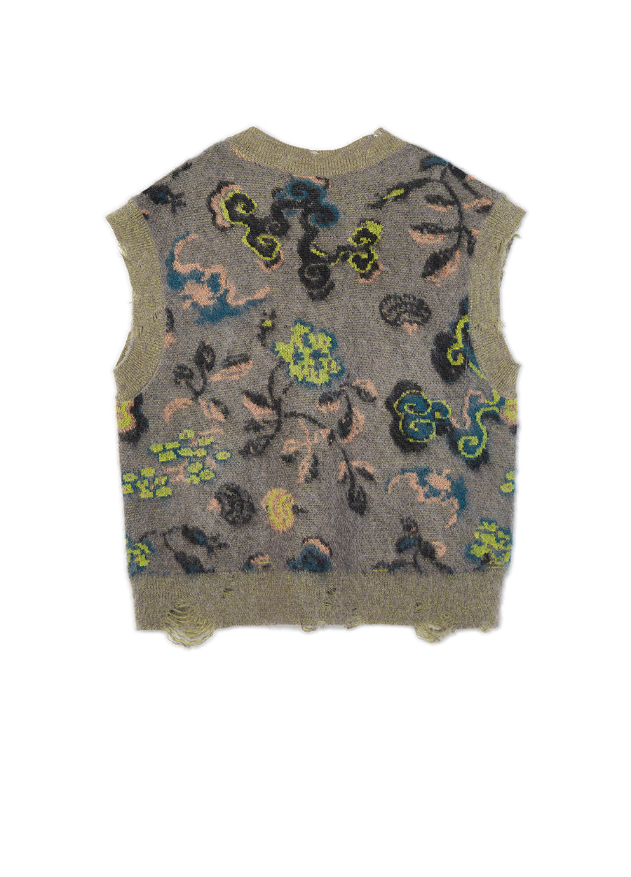 Vest / JNBY Oversized Mohair-blend Wool V-neck Vest