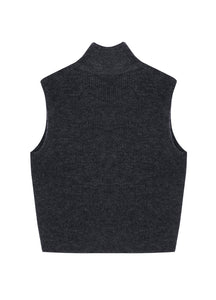 Vest / JNBY High-neck Wool-blend Mohair Vest