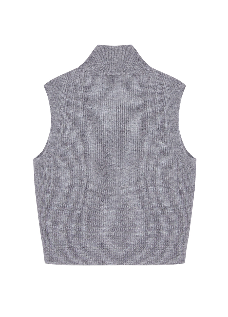 Vest / JNBY High-neck Wool-blend Mohair Vest