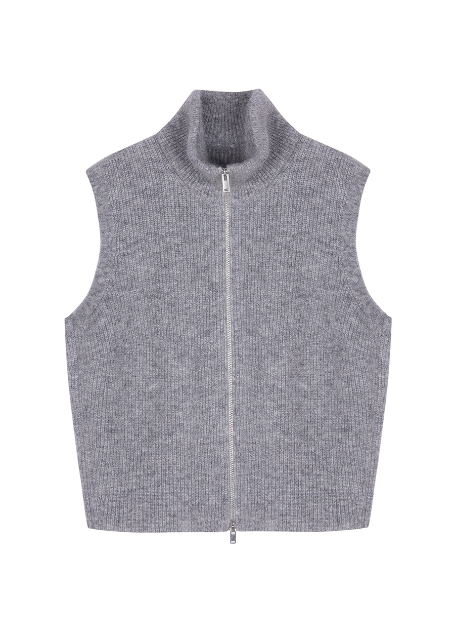 Vest / JNBY High-neck Wool-blend Mohair Vest