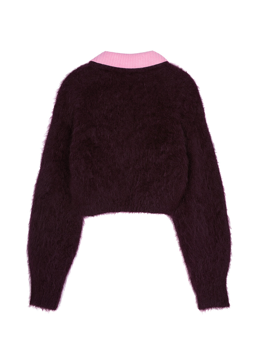 Sweater / JNBY Cropped Mohair-blend Wool Sweater Cardigan