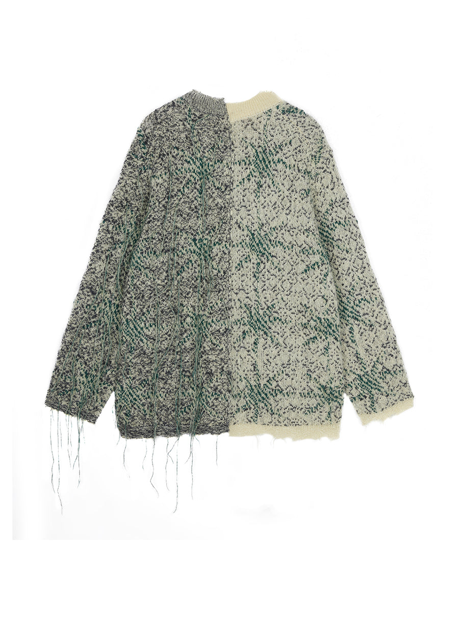 Sweater / JNBY Relaxed Star-print Mohair Pullover Sweater