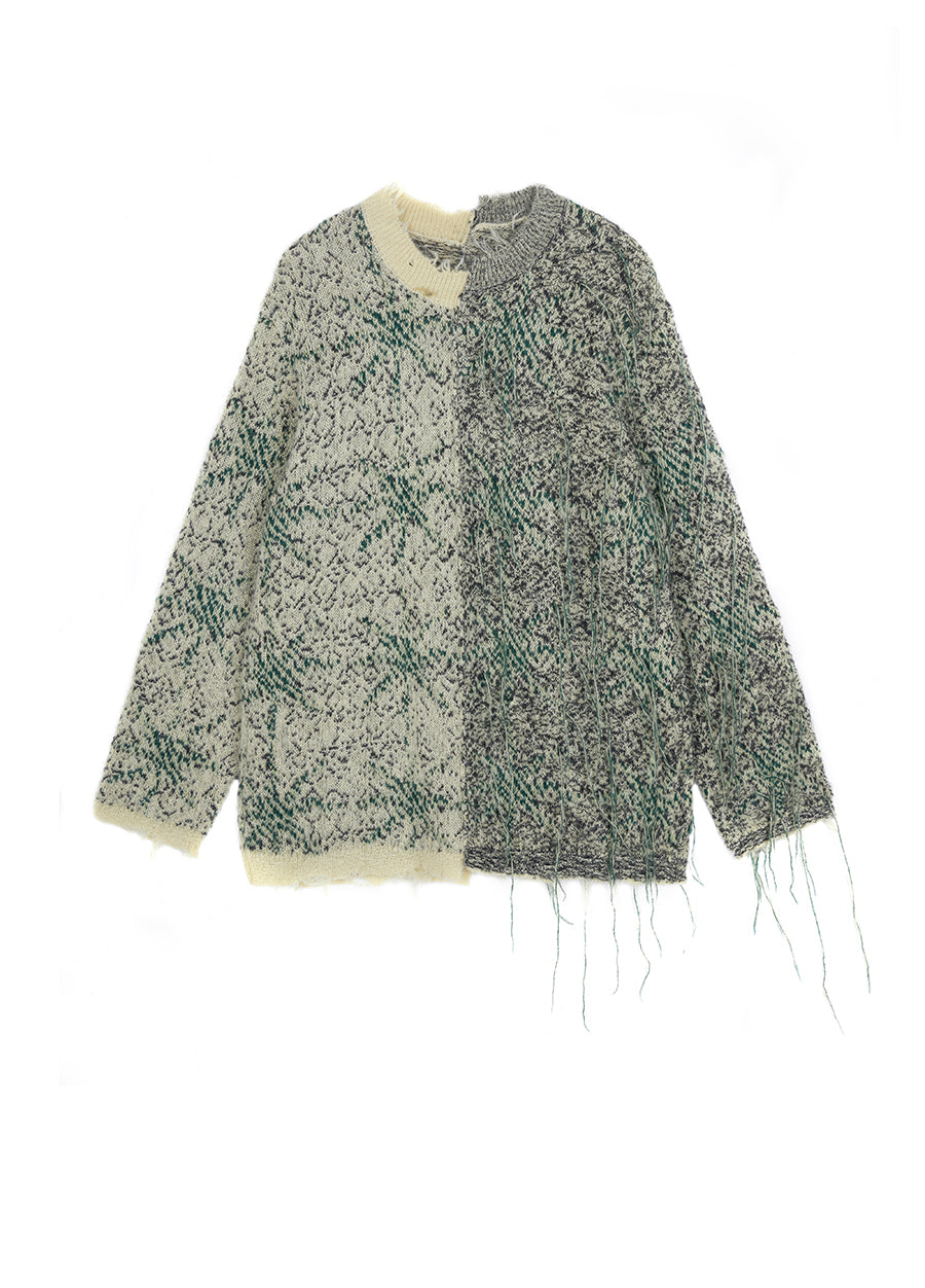 Sweater / JNBY Relaxed Star-print Mohair Pullover Sweater