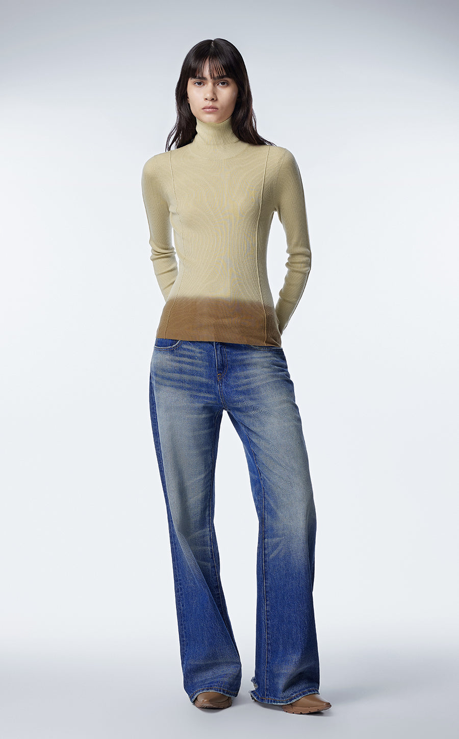 Sweater / JNBY High-neck Wool-blend Cashmere Pullover Sweater